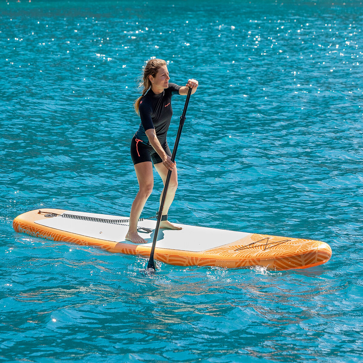 2-i-1 Oppblåsbart Paddle Surf Board med sete og tilbehør Siros InnovaGoods 10'5" 320 cm