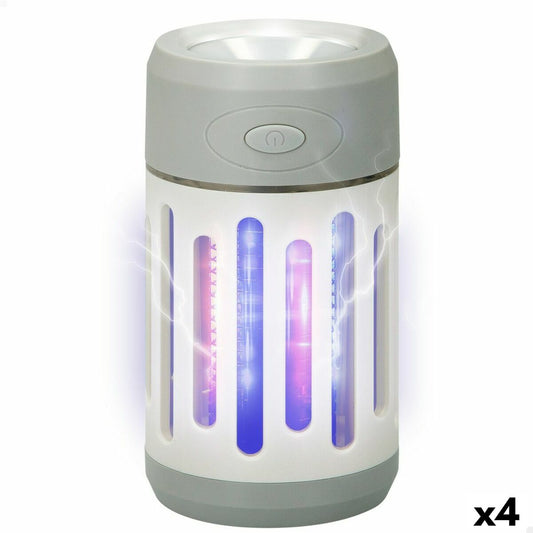 2-i-1 Oppladbar myggavvisende lampe med LED Aktive 7 x 13 x 7 cm (4 enheter)