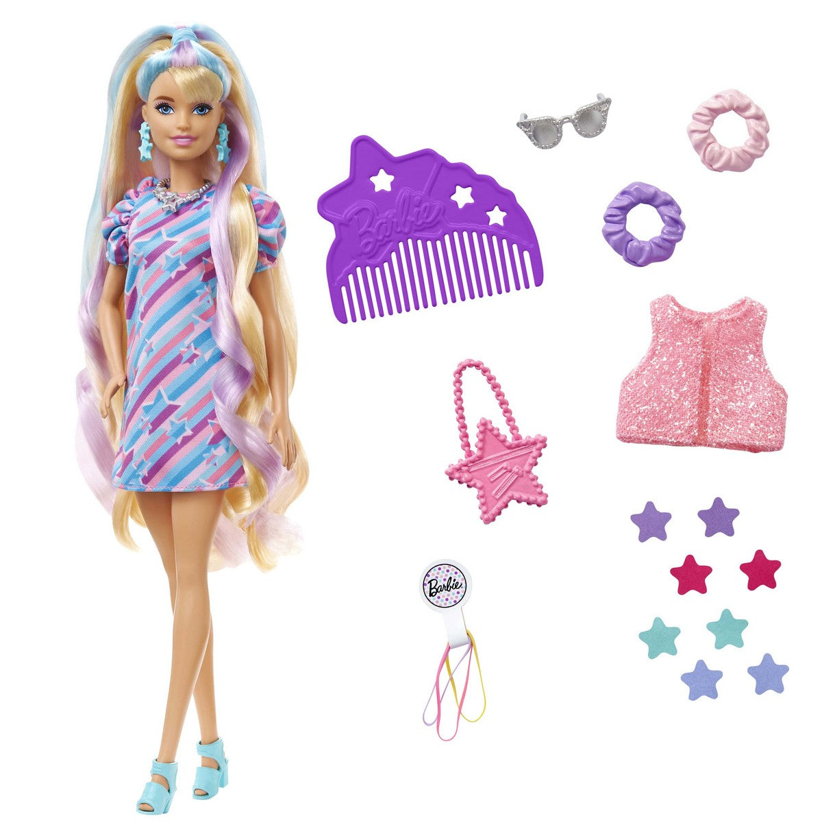 Dukke Barbie Totally Hair 9 Deler