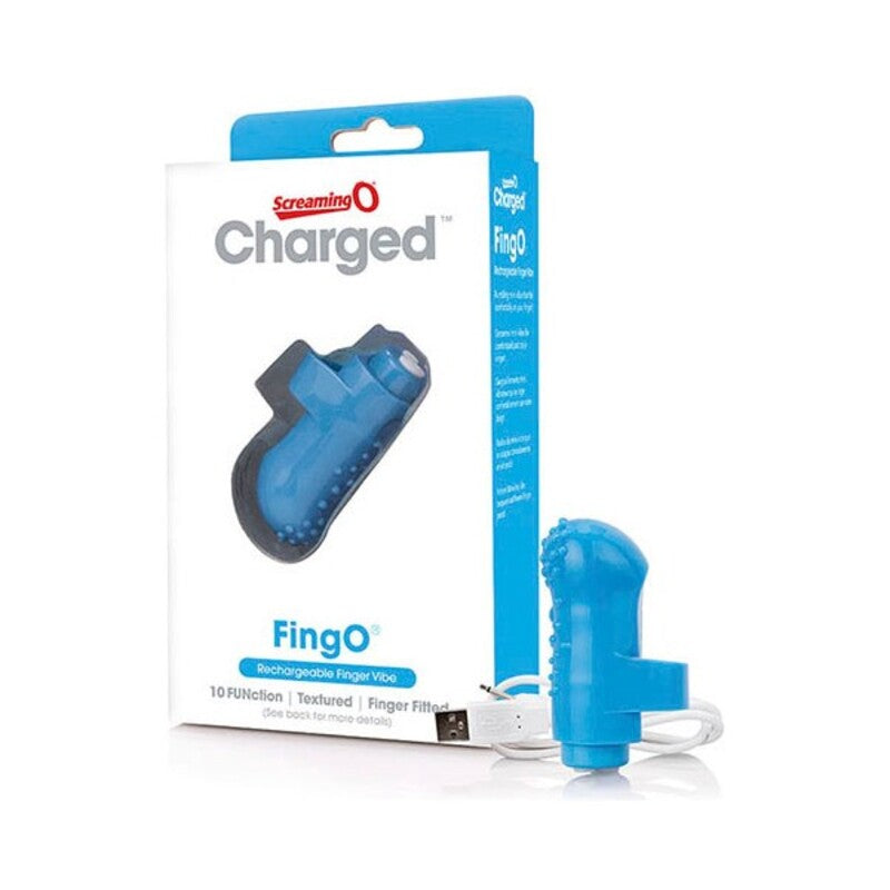 Ladet FingO Finger Vibe Blå The Screaming O Charged
