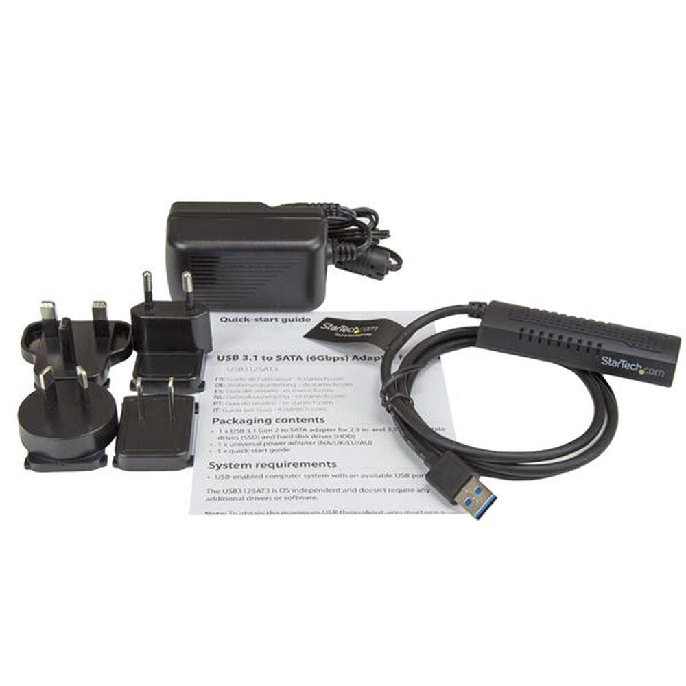 Adapter Sett Startech USB312SAT3 Svart