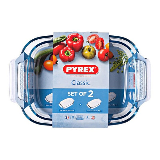 Sett med ovnsretter Pyrex Classic Borosilikatglass (2 pcs)