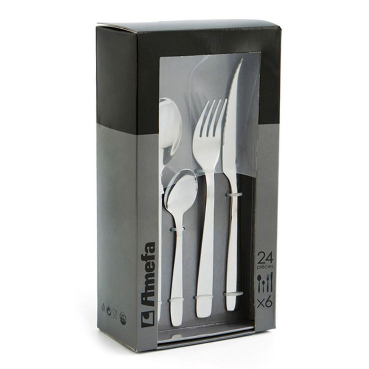 Bestikksett Amefa Hotel (24 pcs) Rustfritt stål