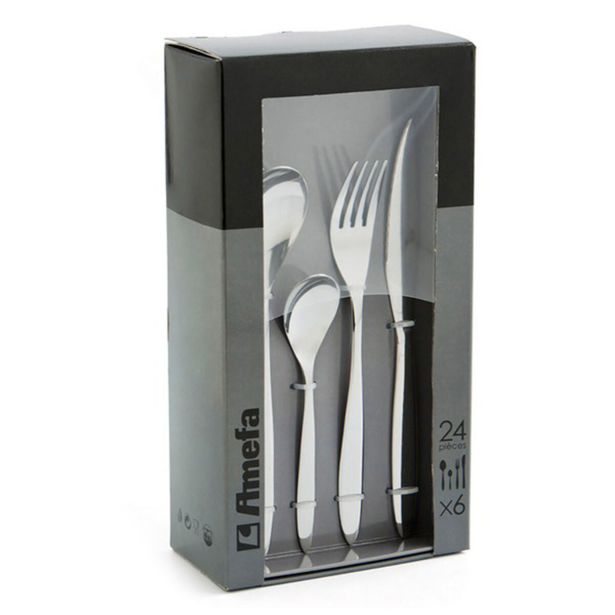 Bestikksett Amefa Actual (24 pcs) Rustfritt stål
