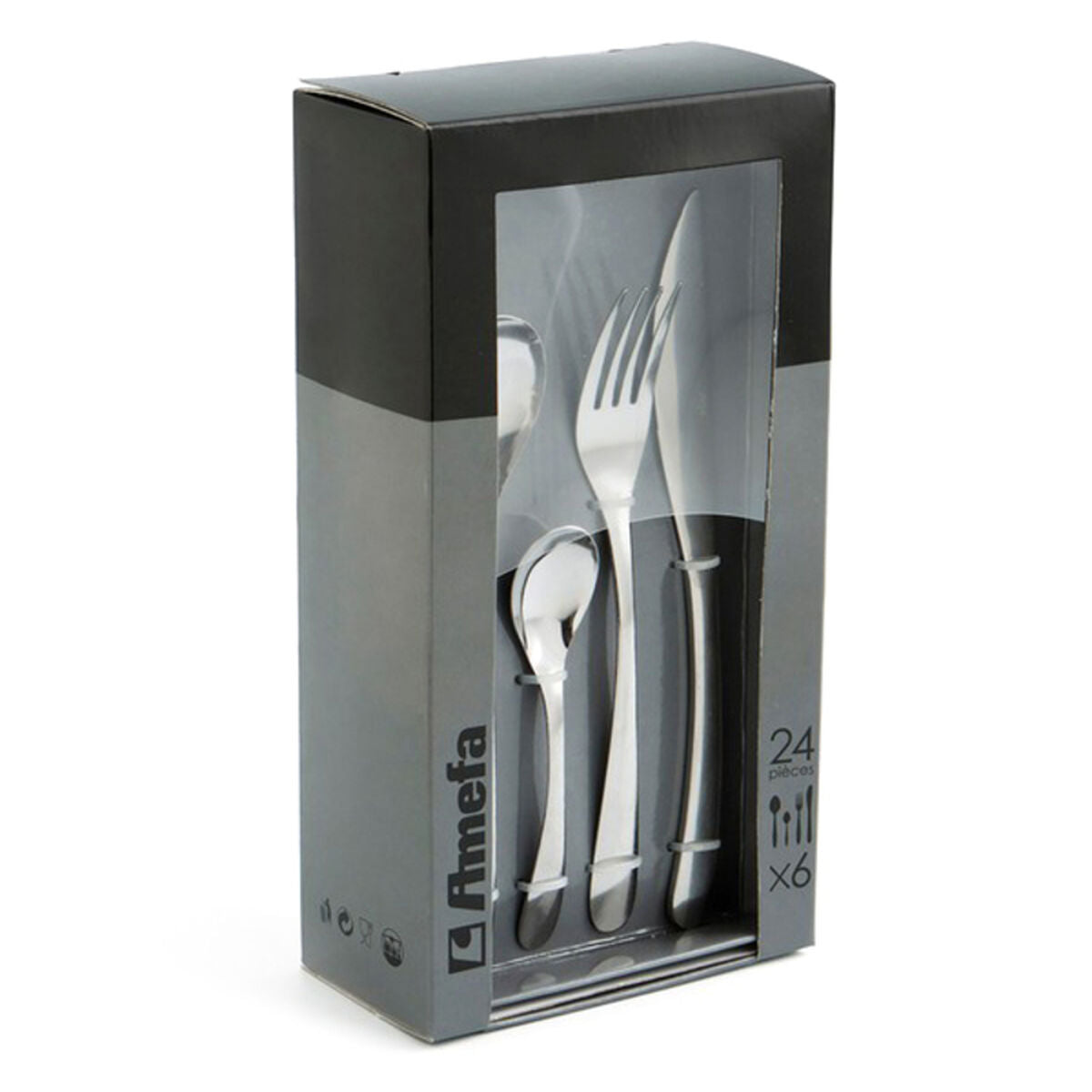 Bestikksett Amefa Nymphea (24 pcs) Rustfritt stål