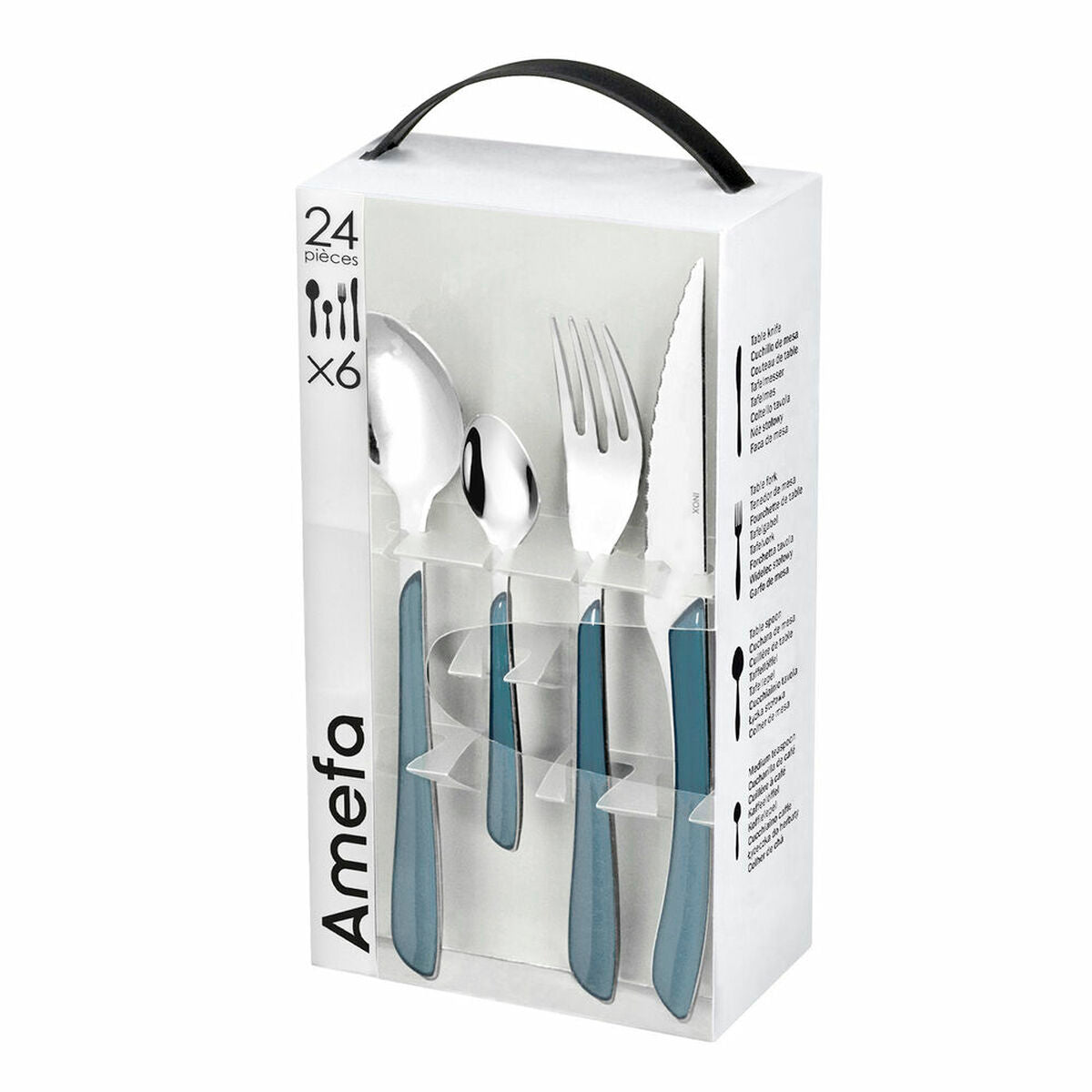 Bestikk Amefa Eclat Marineblå Metall (24 pcs)