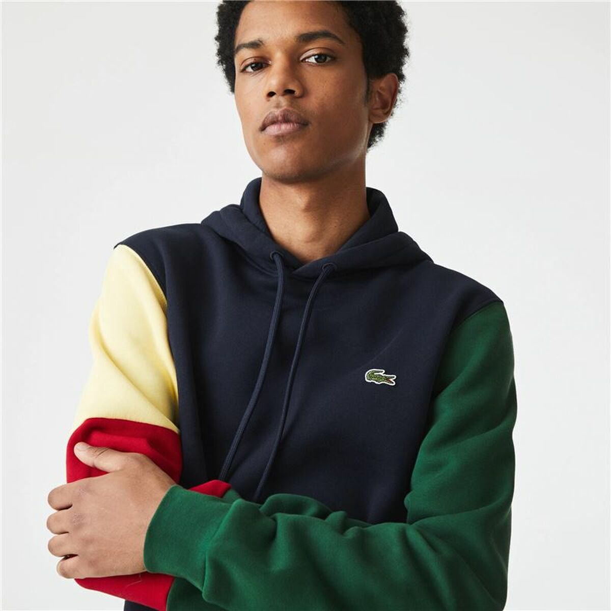 Hettegenser til Menn Lacoste Colorblock Marineblå