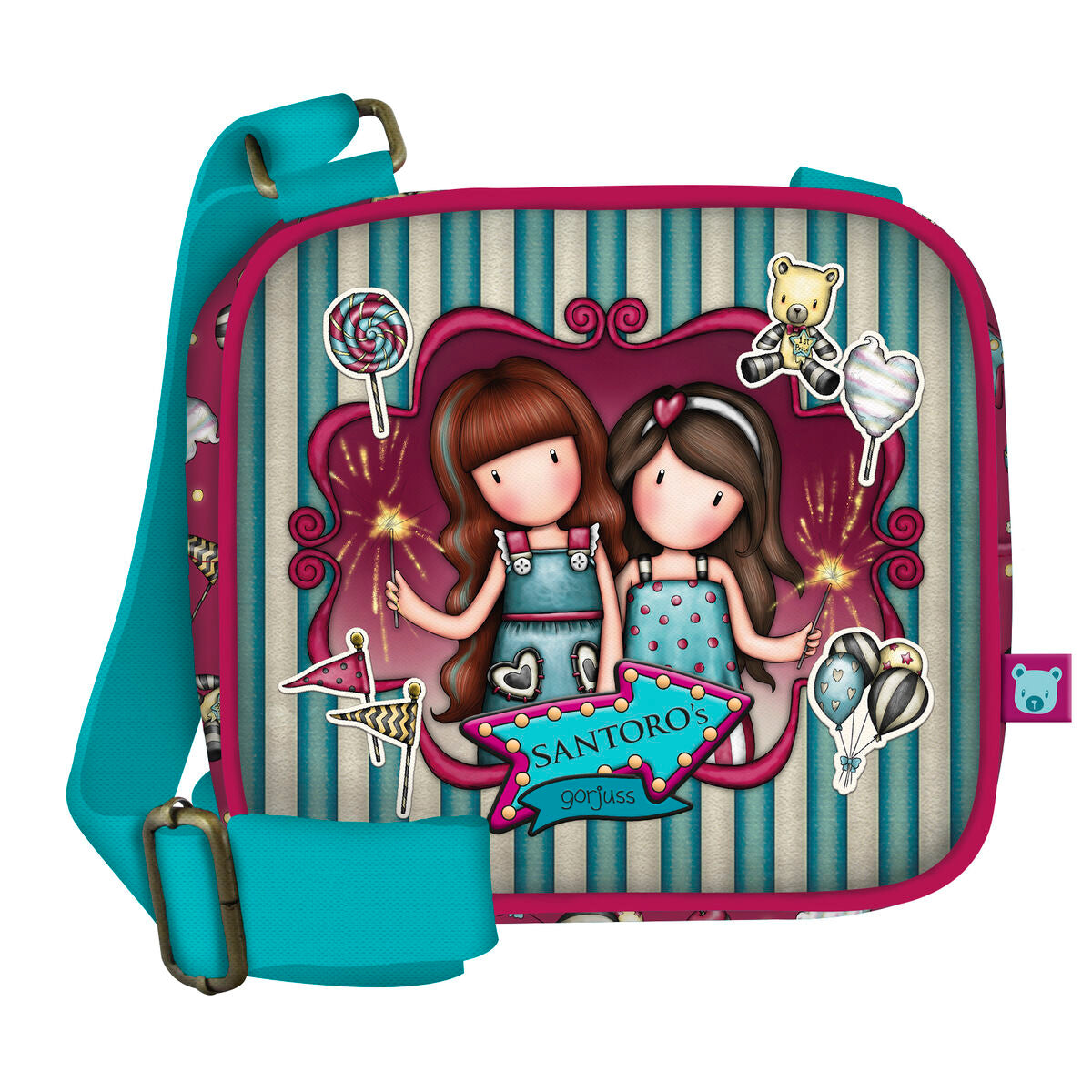 Skulderbag Gorjuss Fireworks Rødbrun (16.5 x 15 x 6.5 cm)