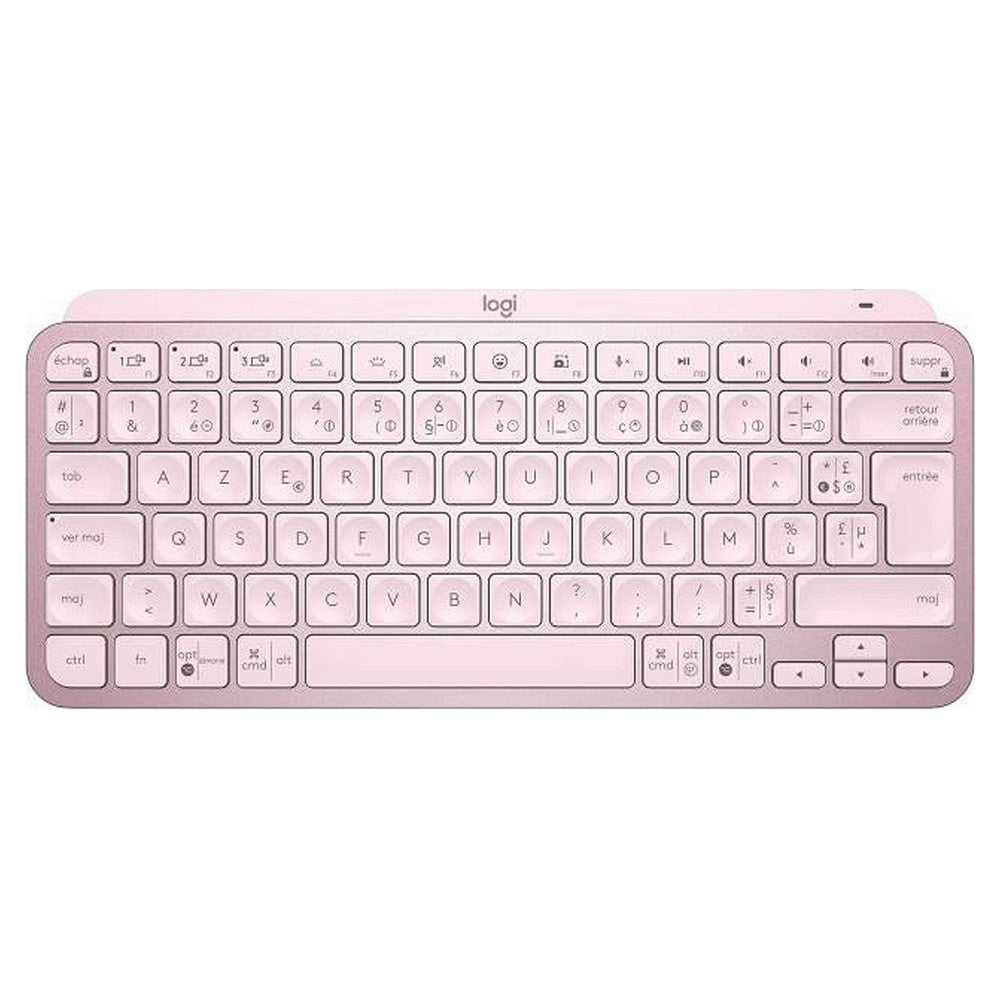 Trådløs Tastatur Logitech MX Keys Mini Rosa AZERTY