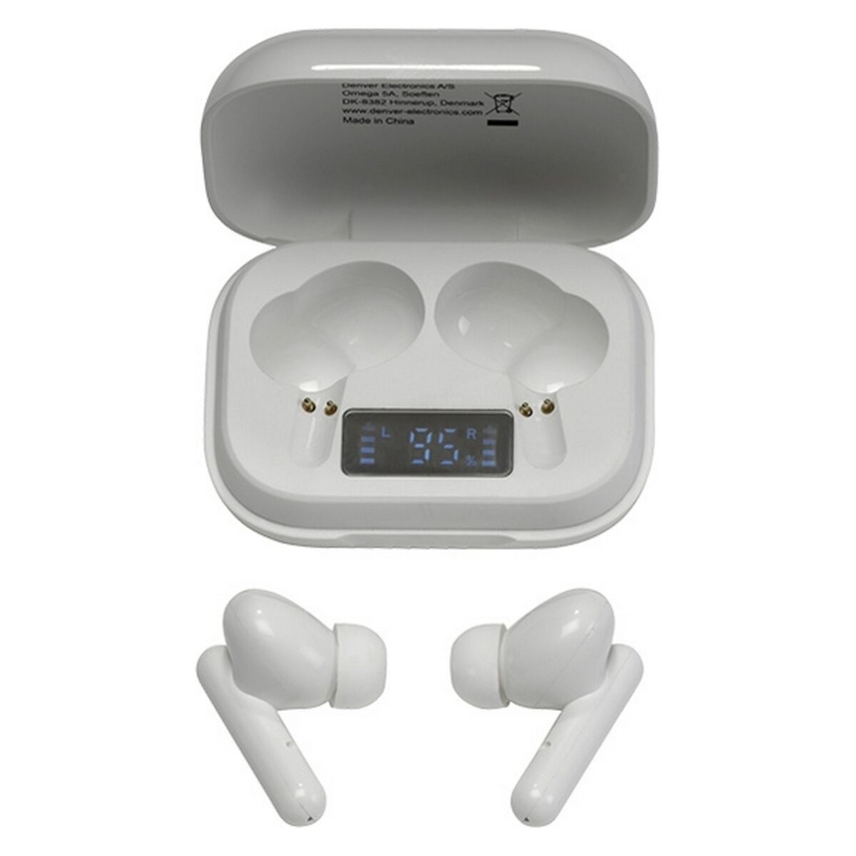 Bluetooth-Hodetelefoner Denver Electronics TWE-38 300 mAh Hvit