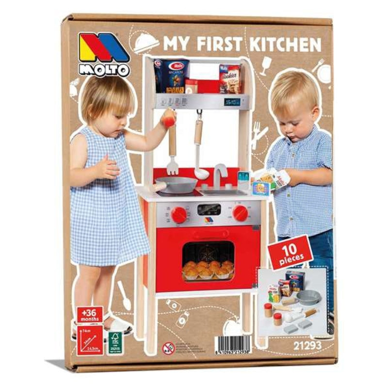 Lekekjøkken Moltó 21293 Tre Rød (10 pcs)