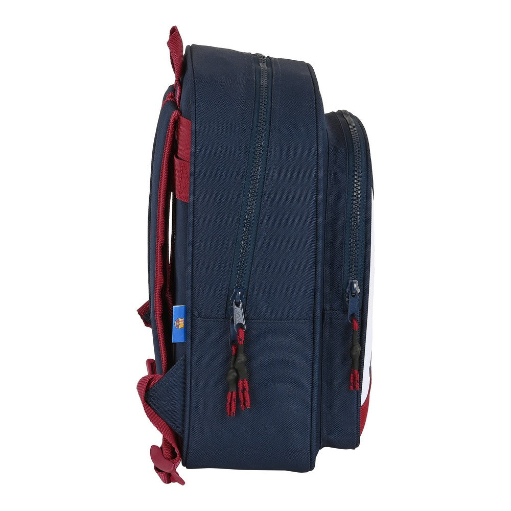 Skolebag F.C. Barcelona Blå Rødbrun (27 x 33 x 10 cm)