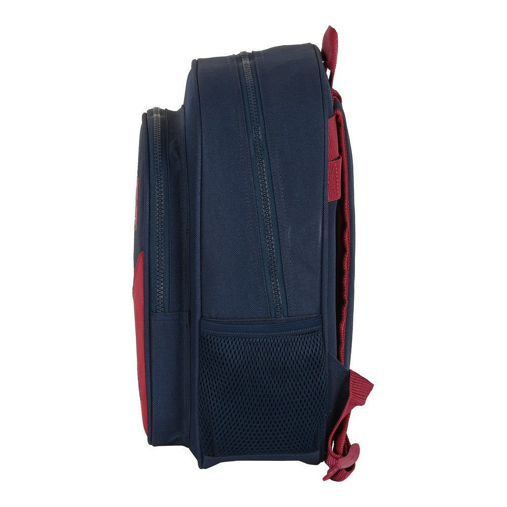 Skolebag F.C. Barcelona Blå Rødbrun (27 x 33 x 10 cm)