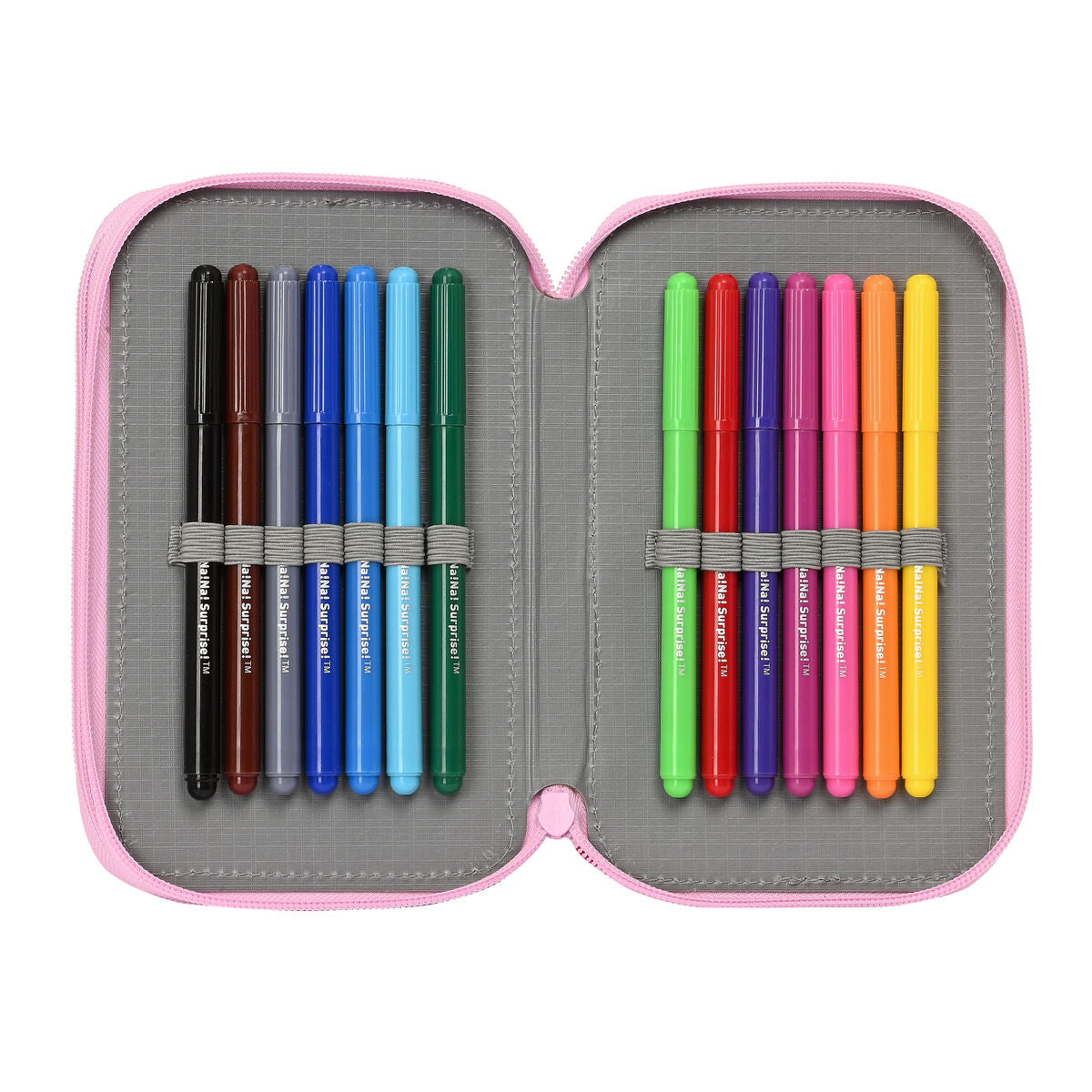 Dobbelt pennal Na!Na!Na! Surprise Sparkles Rosa (28 pcs)