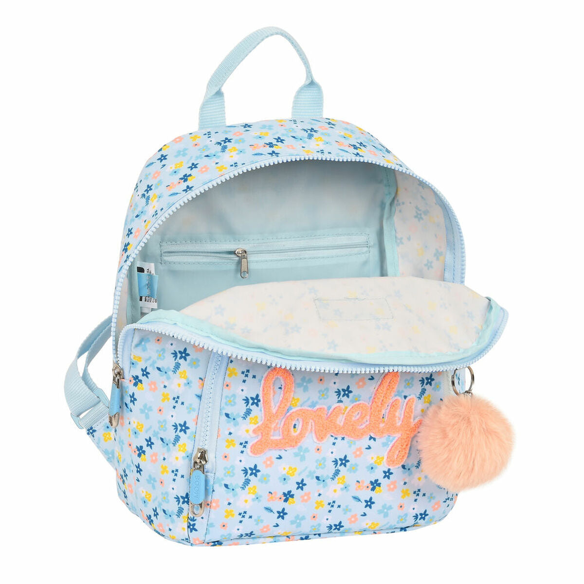 Barnebag Moos Lovely Mini Lyse Blå (25 x 30 x 13 cm)