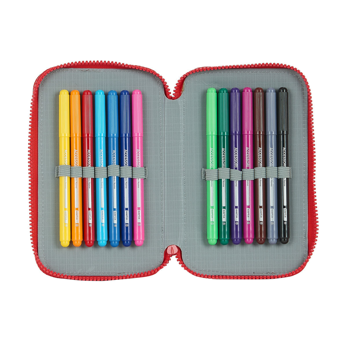 Dobbelt pennal Atlético Madrid Rød Marineblå (28 pcs)