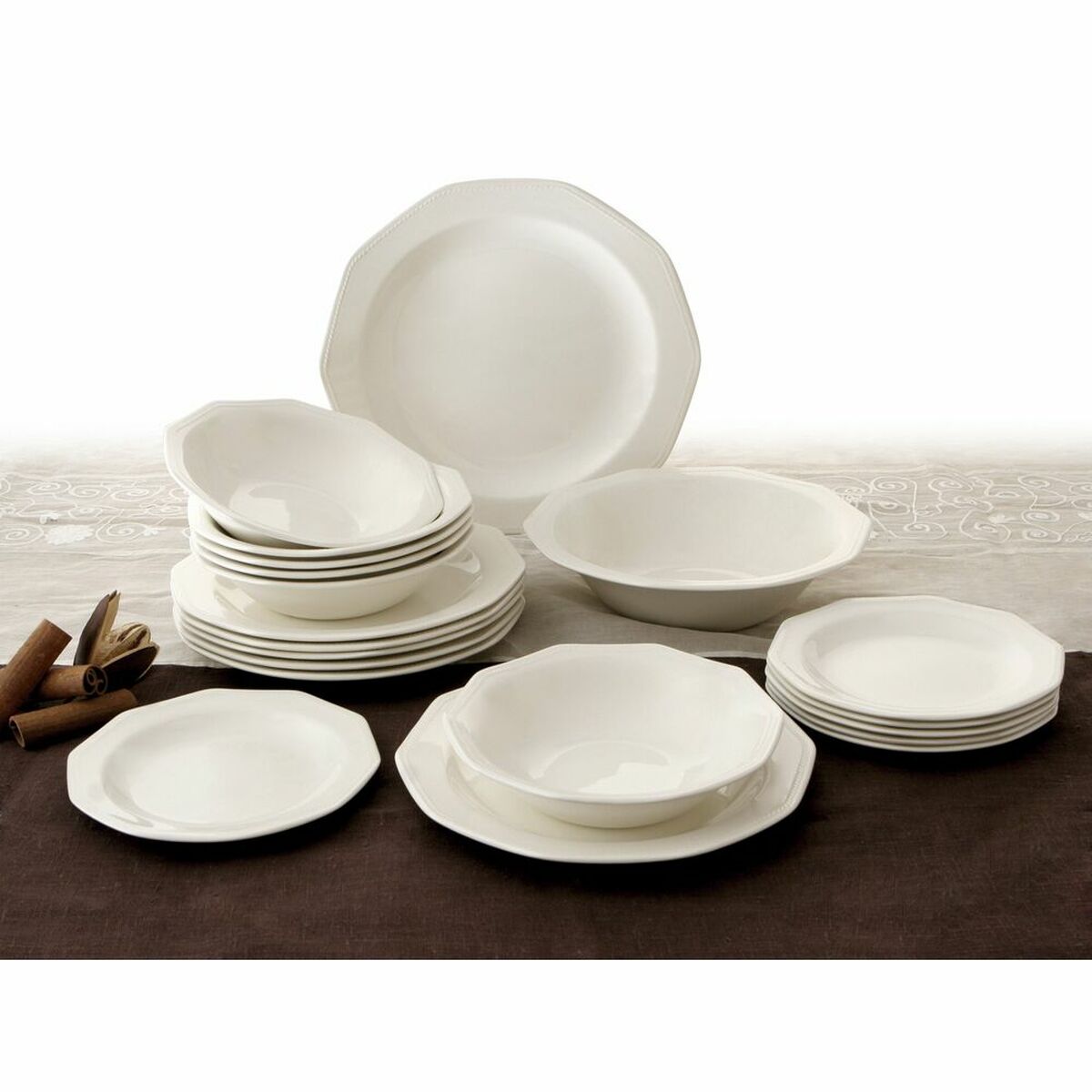 Bordservise Churchill Artic White Keramikk Hvit Astiat 19 pcs