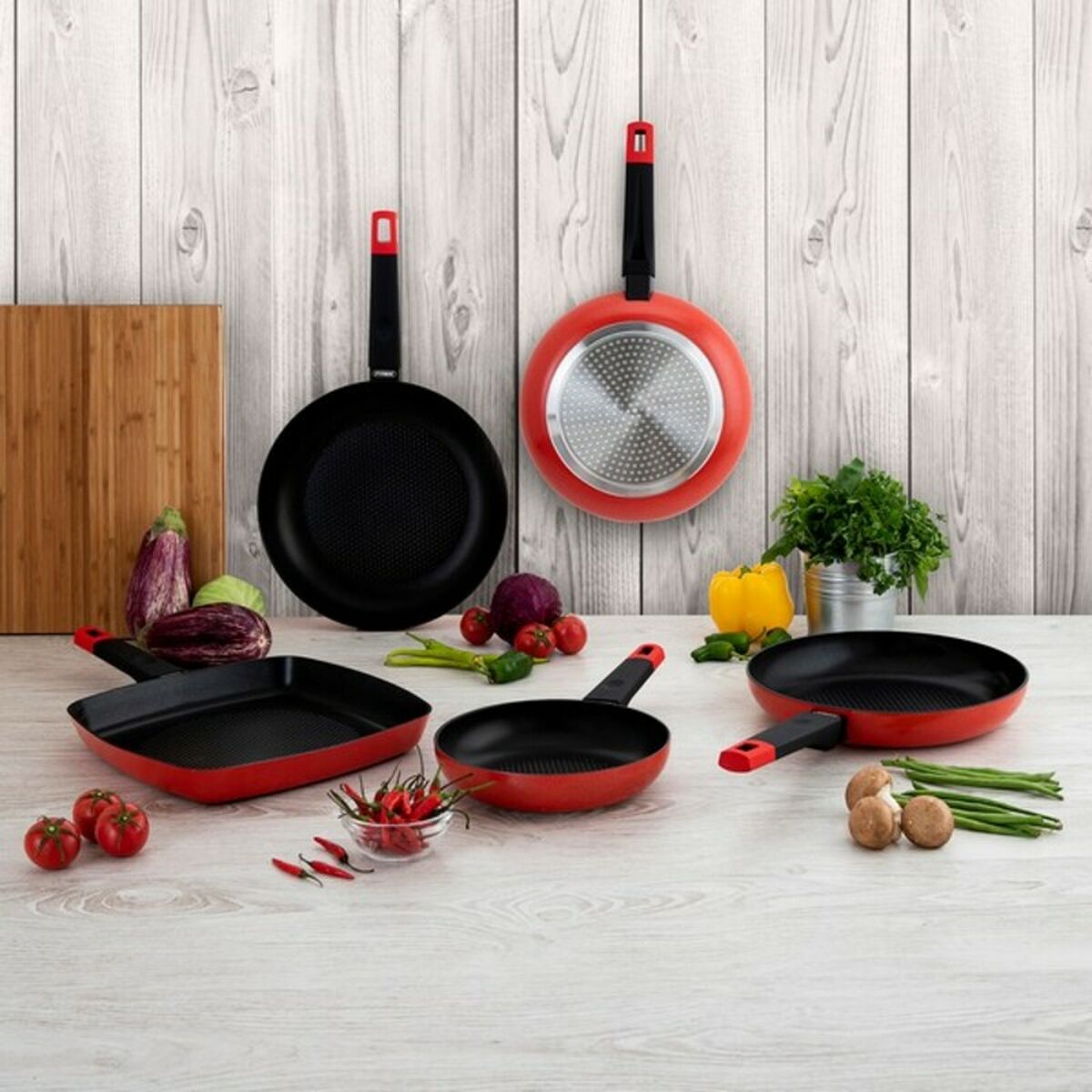 Grillstekepanne Pyrex SABOR Svart Aluminium (28 cm)