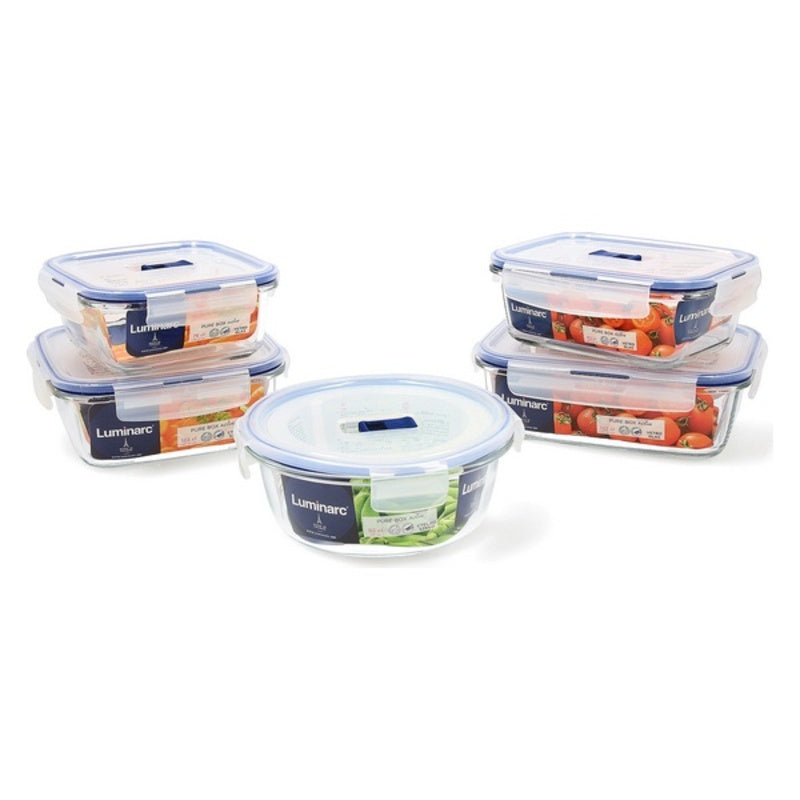 Sett med matbokser Luminarc Pure Box Active (5 pcs) Krystall (5)