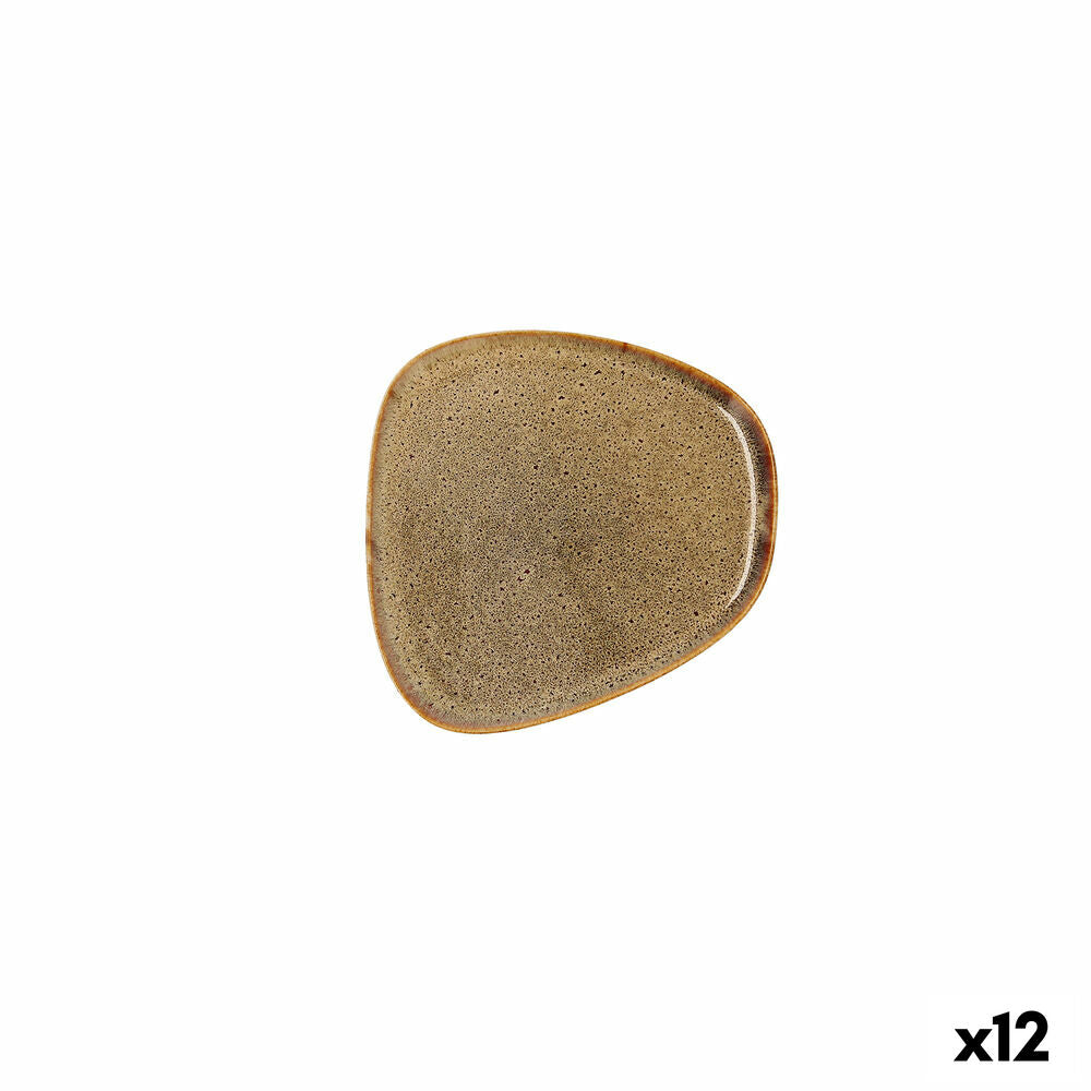 Tallerken Bidasoa Ikonic Keramikk Brun (14 x 13,6 x 0,8 cm) (Pack 12x)
