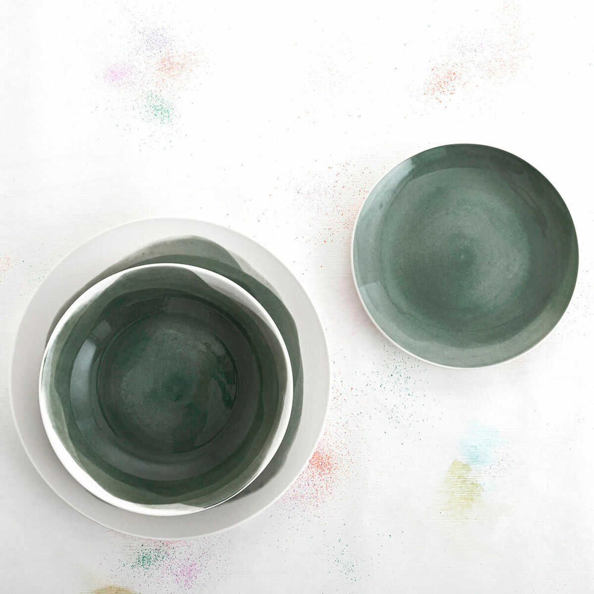 Bordservise Bidasoa Etherea Porselen Grønn (18 Deler)