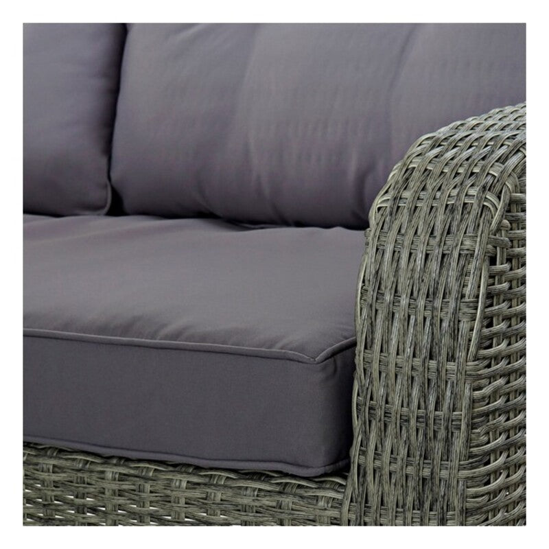 Sofa og bordsett DKD Home Decor MB-166669 Supergirl Krystall Polyester syntetisk rotting Stål (267 x 204 x 90 cm) (4 pcs)