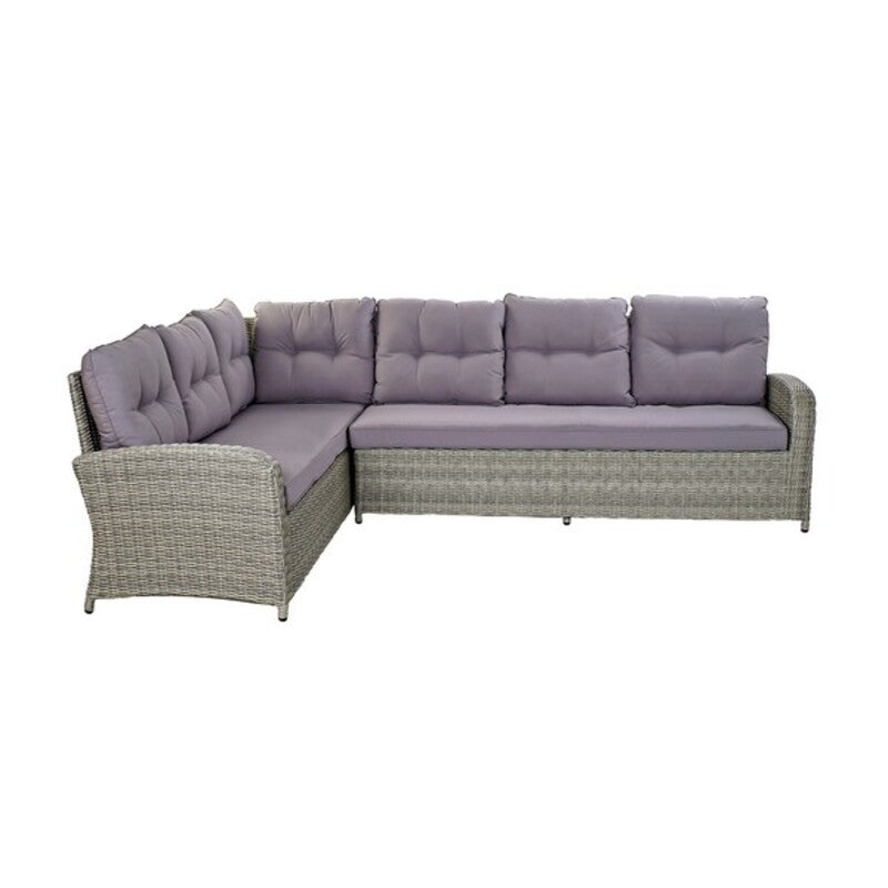 Sofa og bordsett DKD Home Decor MB-166669 Supergirl Krystall Polyester syntetisk rotting Stål (267 x 204 x 90 cm) (4 pcs)