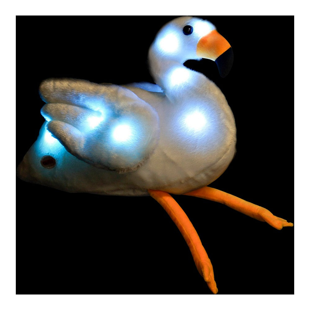 Bamse DKD Home Decor Hvit Rosa Polyester Flamenco (2 pcs) (34 x 25 x 27 cm)