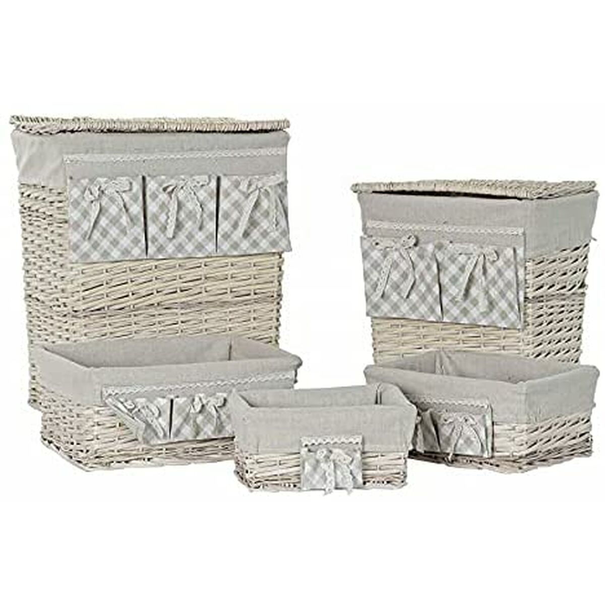 Basketballsett DKD Home Decor Polyester flettet Tradisjonell (47 x 35 x 55 cm)