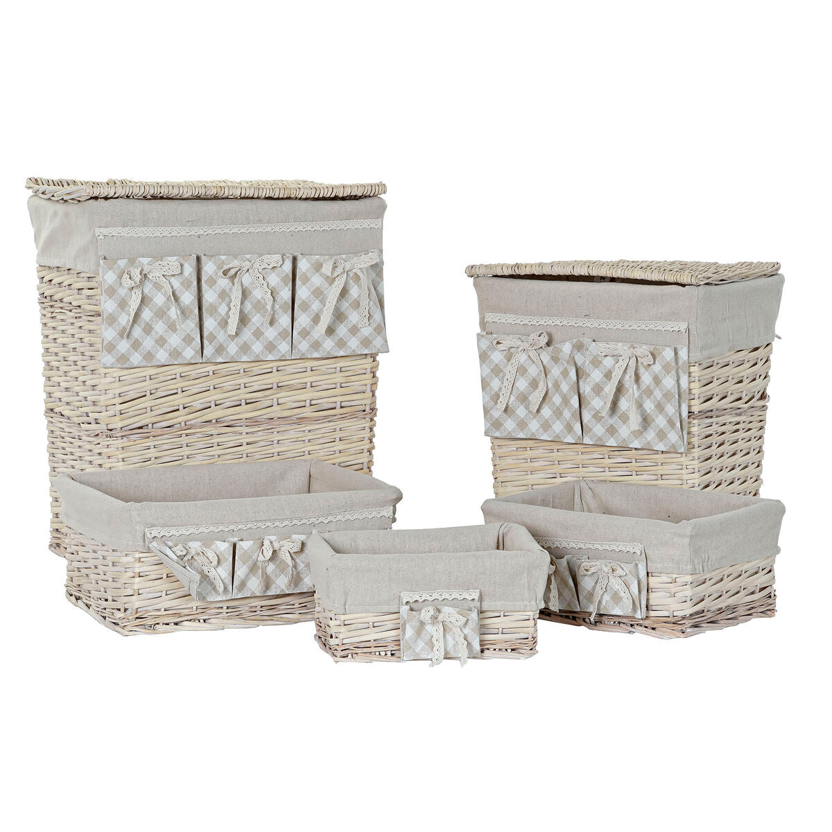 Basketballsett DKD Home Decor Polyester flettet Tradisjonell (47 x 35 x 55 cm)