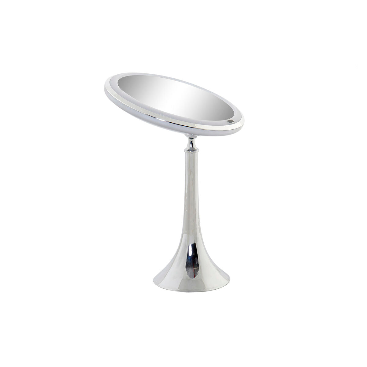 Forstørrelsesspeil med LED DKD Home Decor Sølv Metall (20 x 11 x 37 cm)