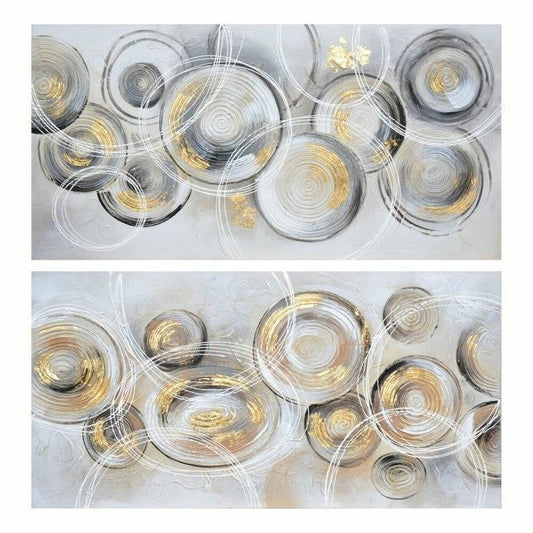 Maleri DKD Home Decor Sirkler 120 x 3 x 60 cm Moderne (2 enheter)