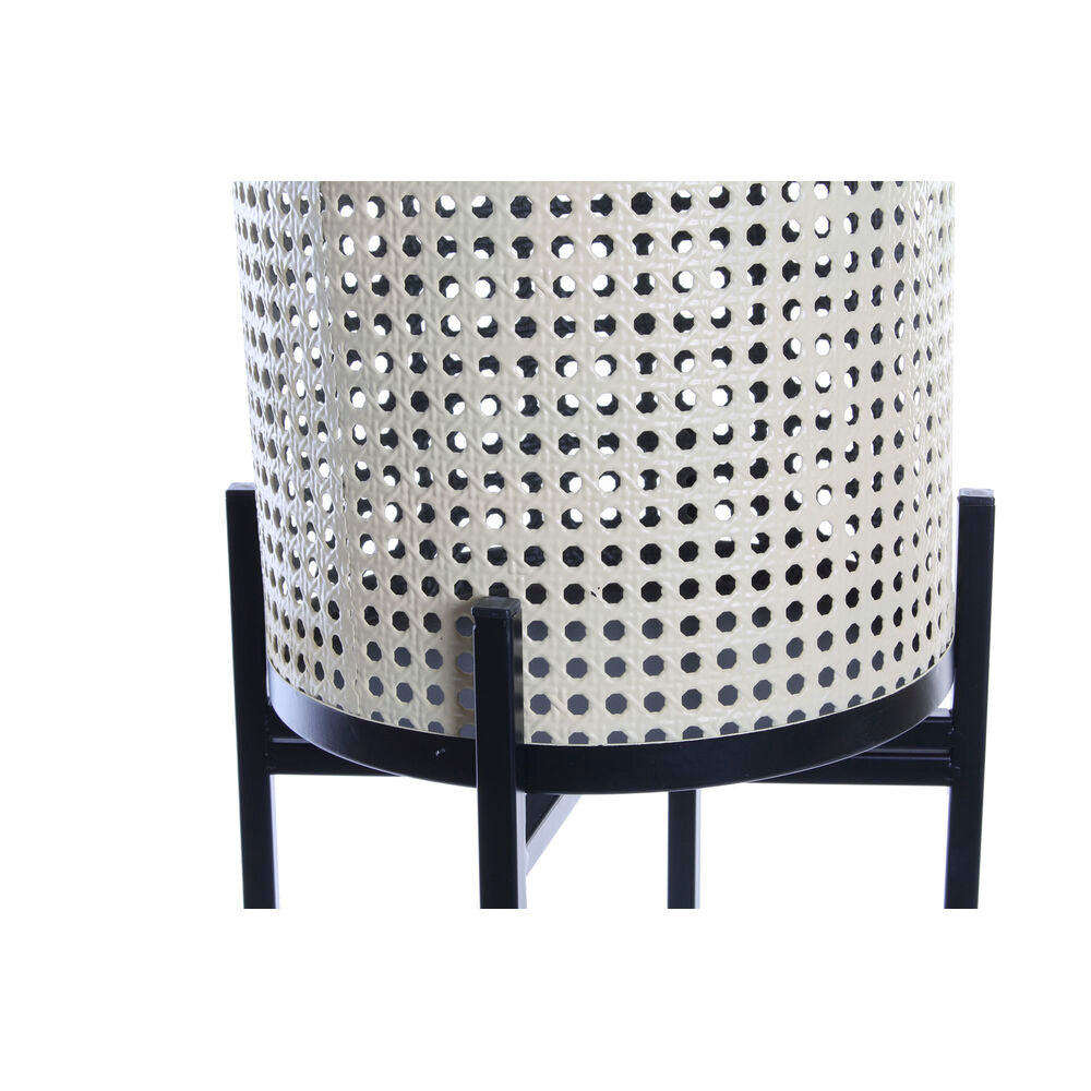 Grytesett  DKD Home Decor Svart Metall Krem Moderne (28 x 28 x 62 cm)