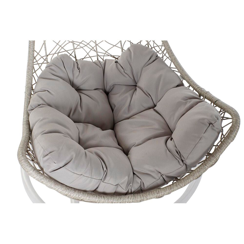 Hagesofa DKD Home Decor Metall Polyester syntetisk rotting Lysegrp (82 x 75 x 125 cm) (82 x 75 x 125 cm)