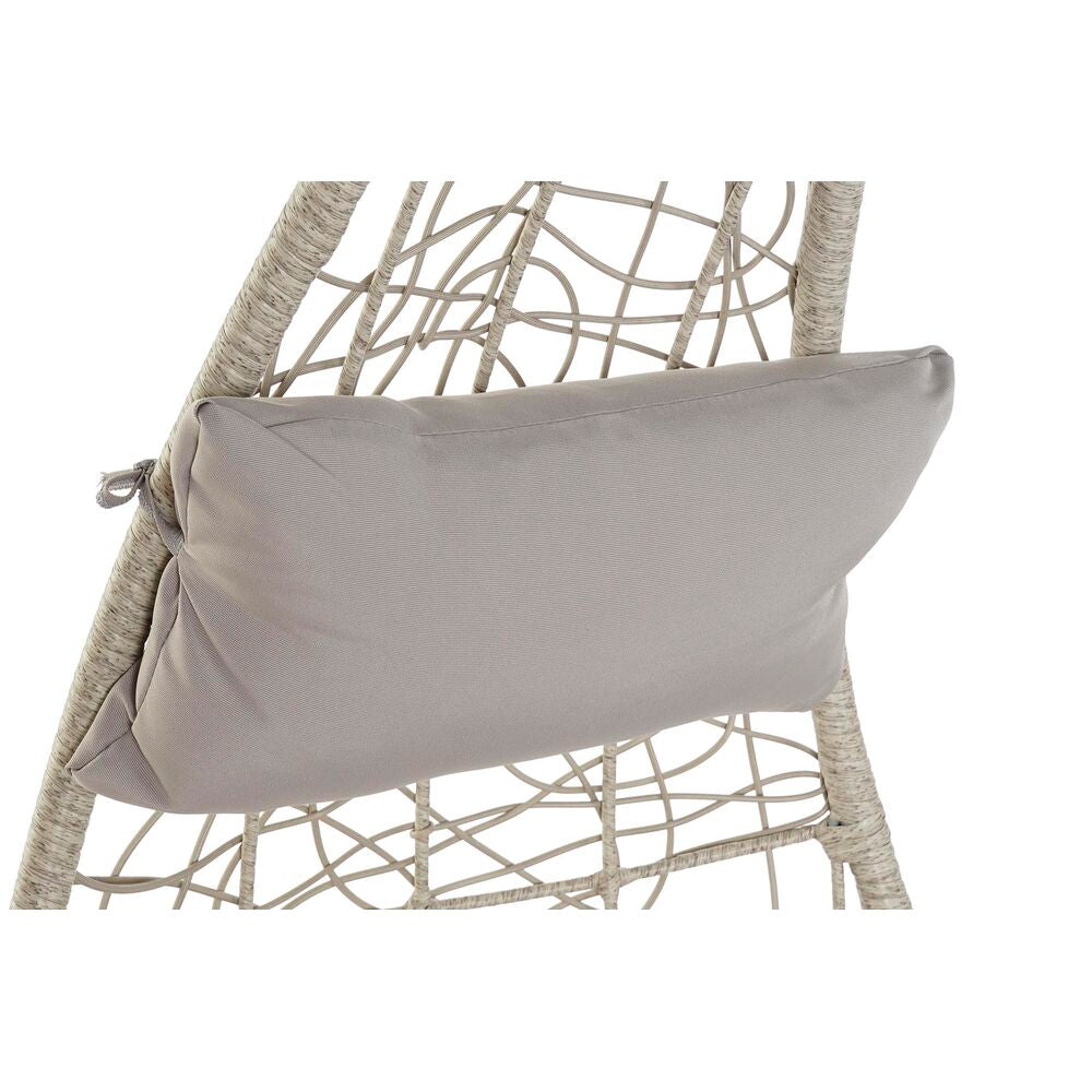 Hagesofa DKD Home Decor Metall Polyester syntetisk rotting Lysegrp (82 x 75 x 125 cm) (82 x 75 x 125 cm)