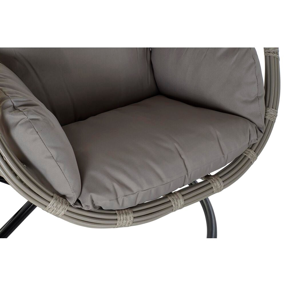 Hagesofa DKD Home Decor Grå Polyester syntetisk rotting Aluminium (90 x 70 x 110 cm) (92 x 70 x 113 cm)