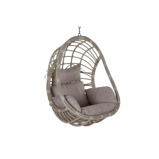 Hagesofa DKD Home Decor Grå Polyester syntetisk rotting Aluminium (90 x 70 x 110 cm) (92 x 70 x 113 cm)