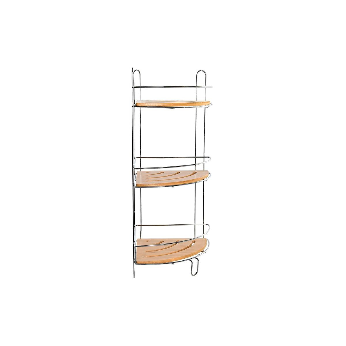 Baderomshyller DKD Home Decor Naturell Aluminium Bambus Rustfritt krommetall (19,5 x 19,5 x 47 cm)