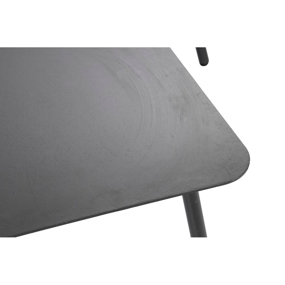 Hagesofa DKD Home Decor Svart Polyester Tau Aluminium (192 x 163 x 86 cm)