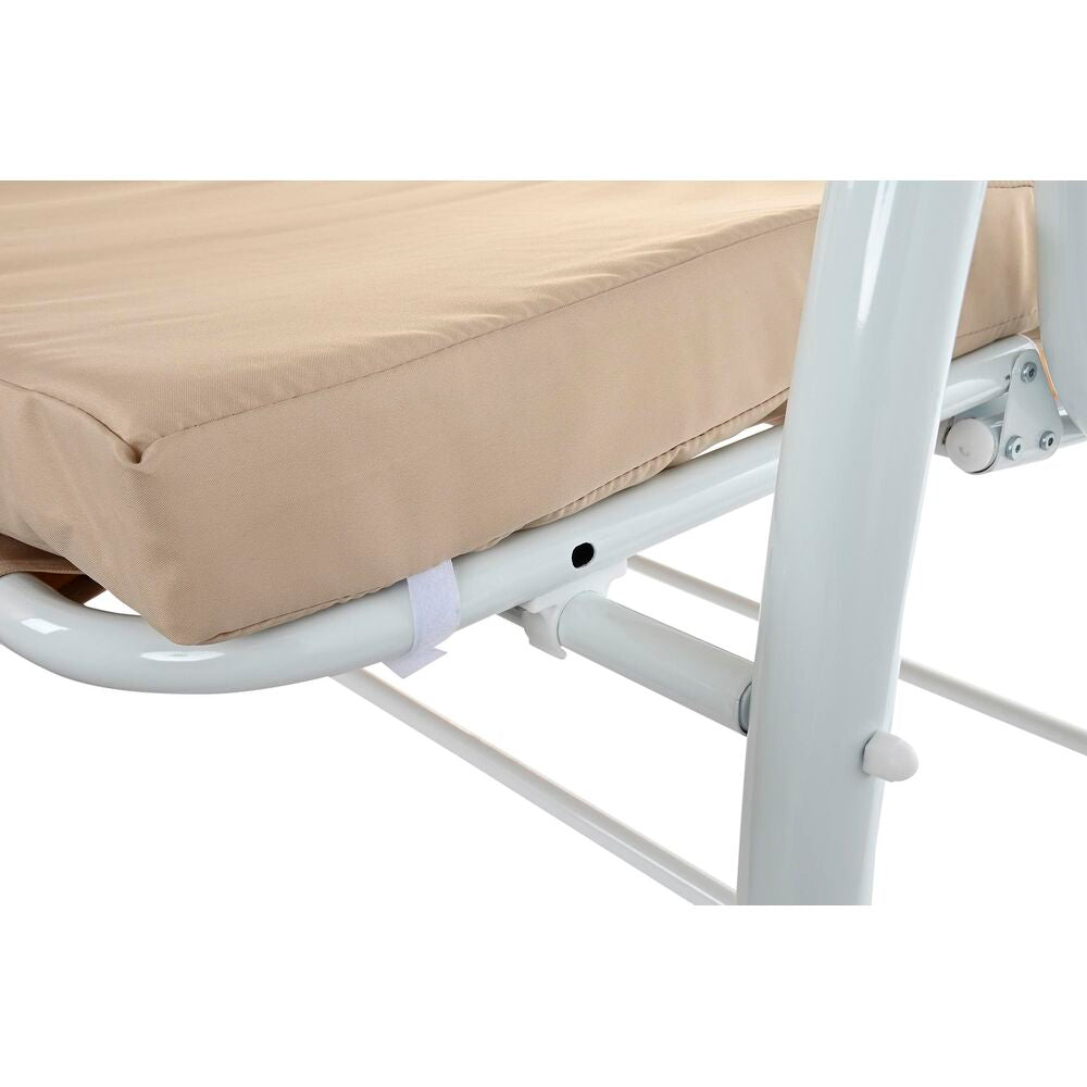 Benk DKD Home Decor Beige Huske Polyester Stål (210 x 120 x 164 cm)