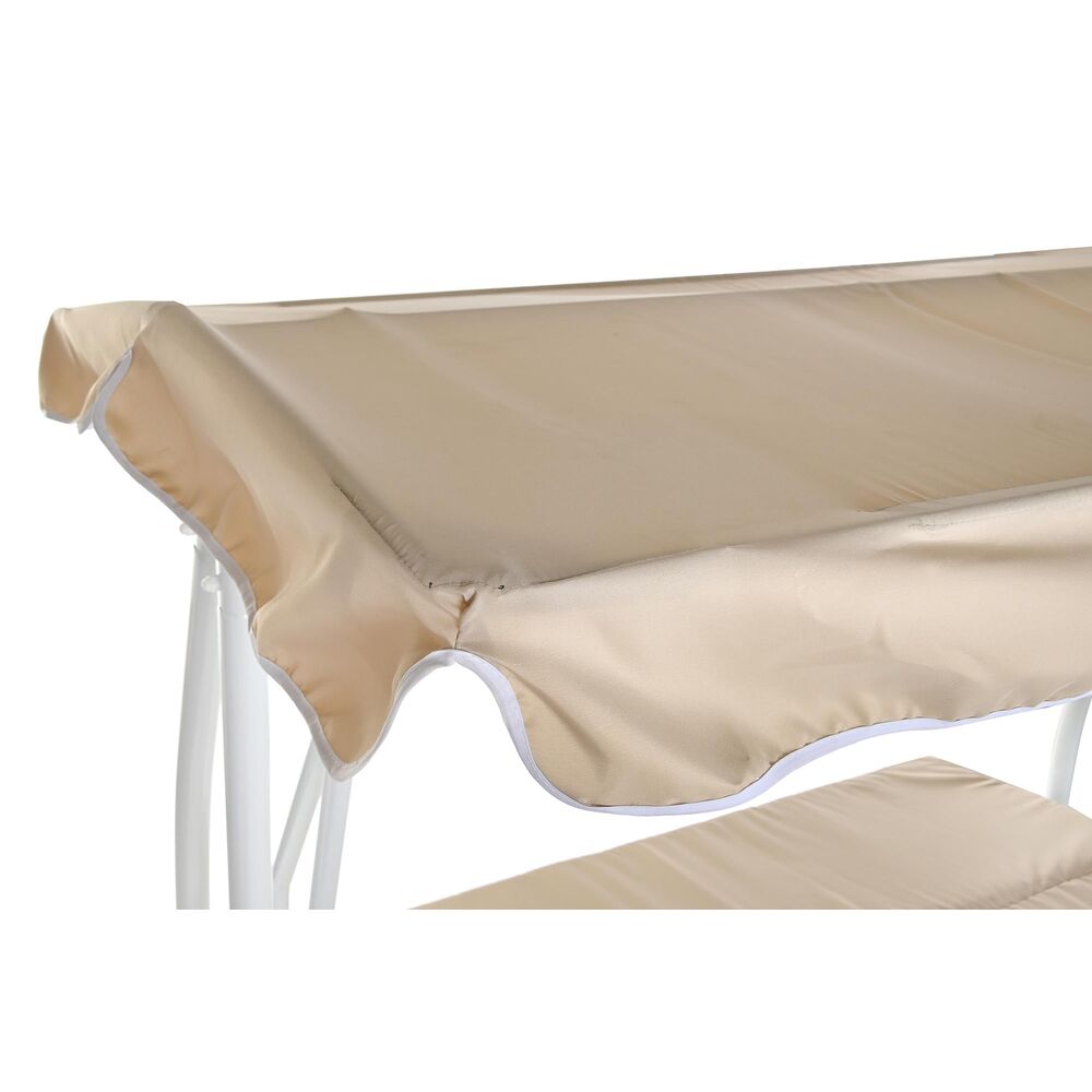 Benk DKD Home Decor Beige Huske Polyester Stål (210 x 120 x 164 cm)