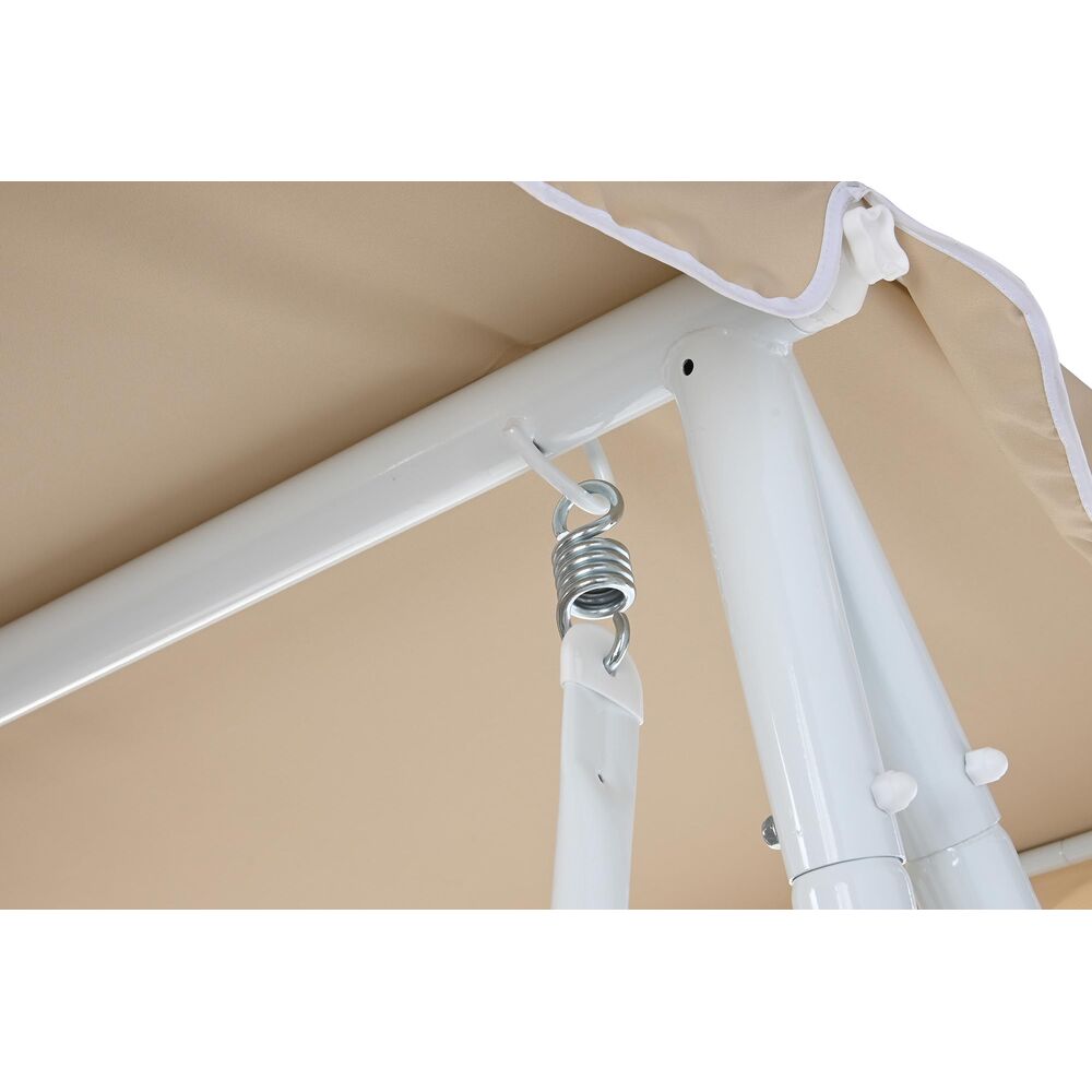 Benk DKD Home Decor Beige Huske Polyester Stål (210 x 120 x 164 cm)