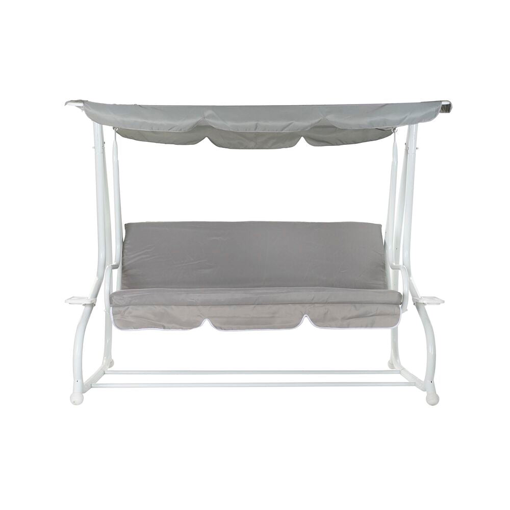Benk DKD Home Decor Grå Huske Polyester Stål (210 x 120 x 167 cm)