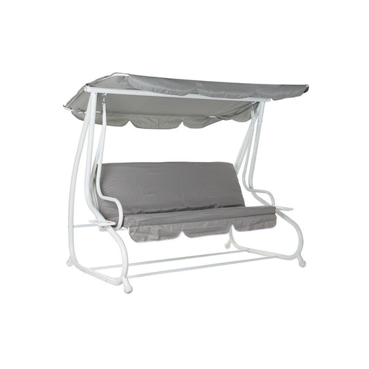 Benk DKD Home Decor Grå Huske Polyester Stål (210 x 120 x 167 cm)