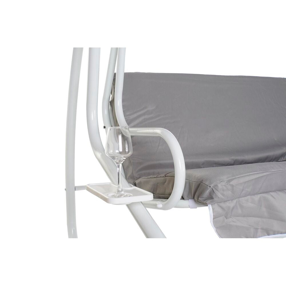 Benk DKD Home Decor Grå Huske Polyester Stål (210 x 120 x 167 cm)
