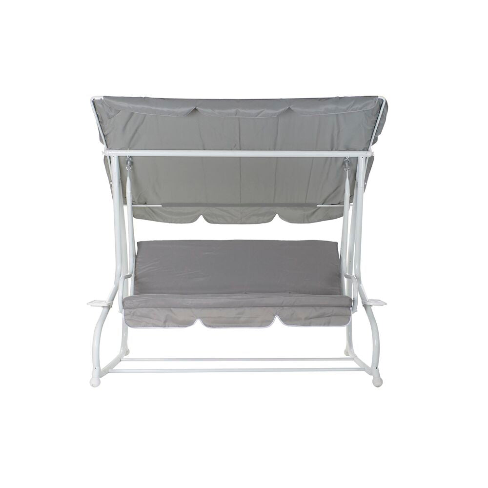 Benk DKD Home Decor Grå Huske Polyester Stål (210 x 120 x 167 cm)