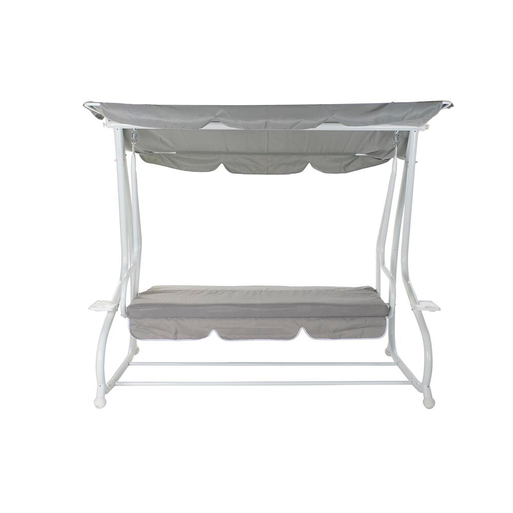 Benk DKD Home Decor Grå Huske Polyester Stål (210 x 120 x 167 cm)
