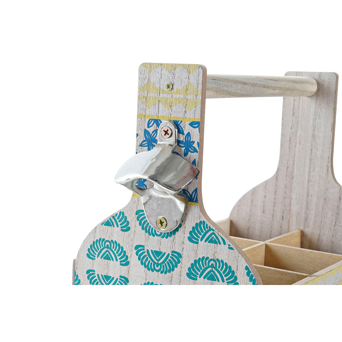 Flaskestativ DKD Home Decor Blå Turkis MDF (27 x 16,5 x 25 cm) (2 enheter)