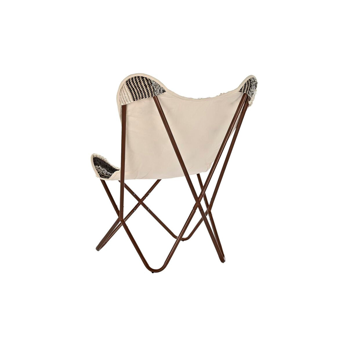 Puutarhatuoli DKD Home Decor Svart Brun Bomull Jern (74 x 65 x 90 cm)
