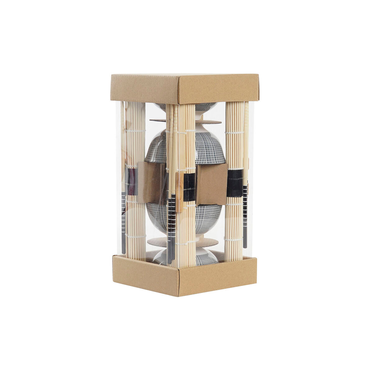 Sushisett DKD Home Decor Svart Bambus Steintøy (14,5 x 14,5 x 31 cm)